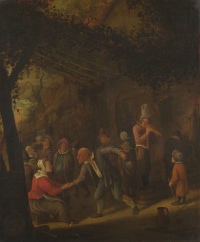Peasants Merry-Making Outside an Inn by Jan Havickszoon Steen